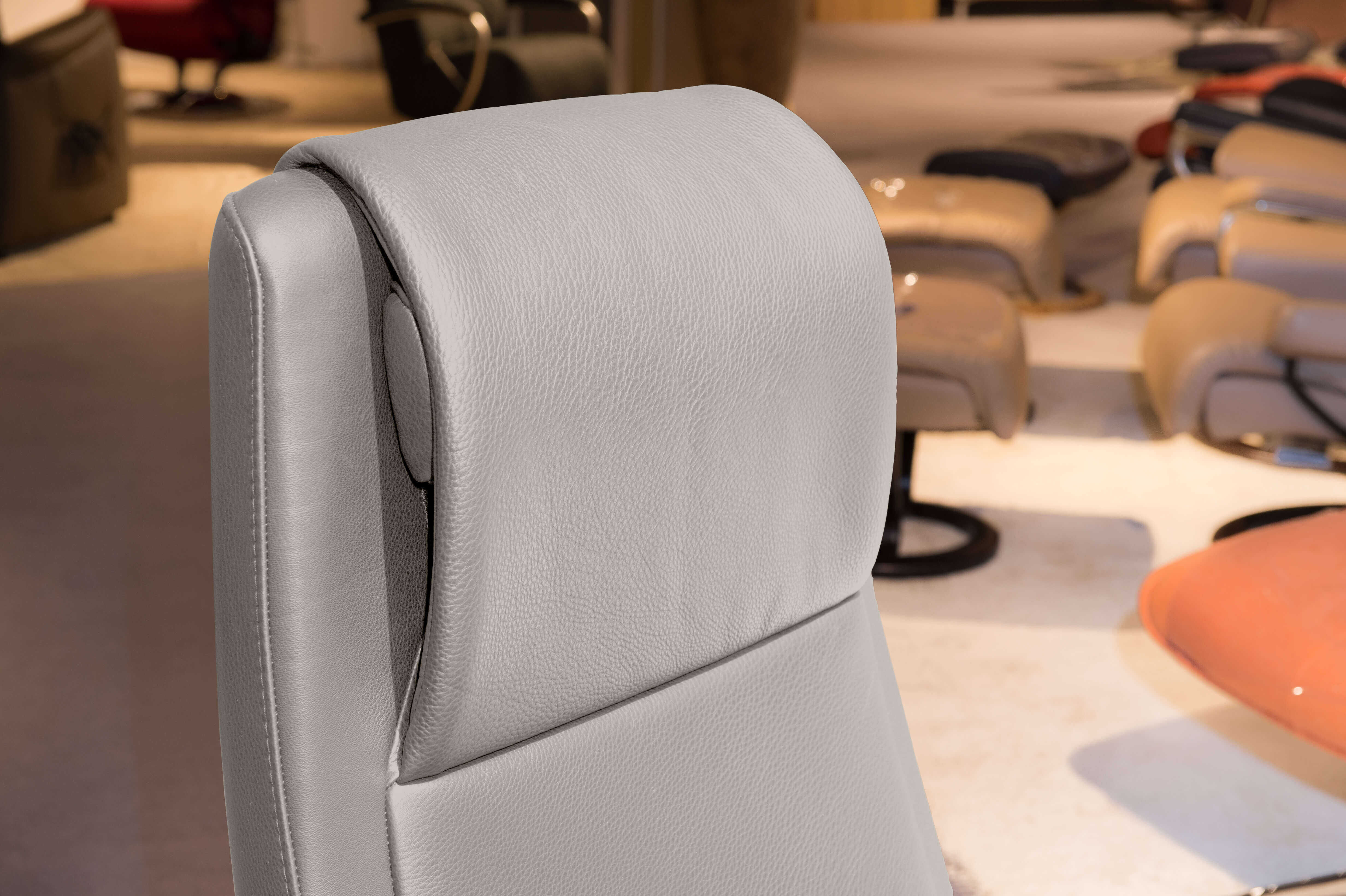 _DSC27765b19474c0fcfb Stressless - Sessel Paris High Back Leder Grau Cori mit Hocker - 3