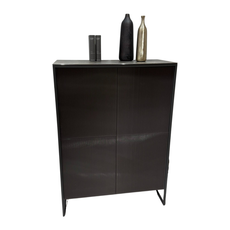 Mobliberica - Highboard Terra corpus glas antraciet lijstmateriaal antraciet - 1
