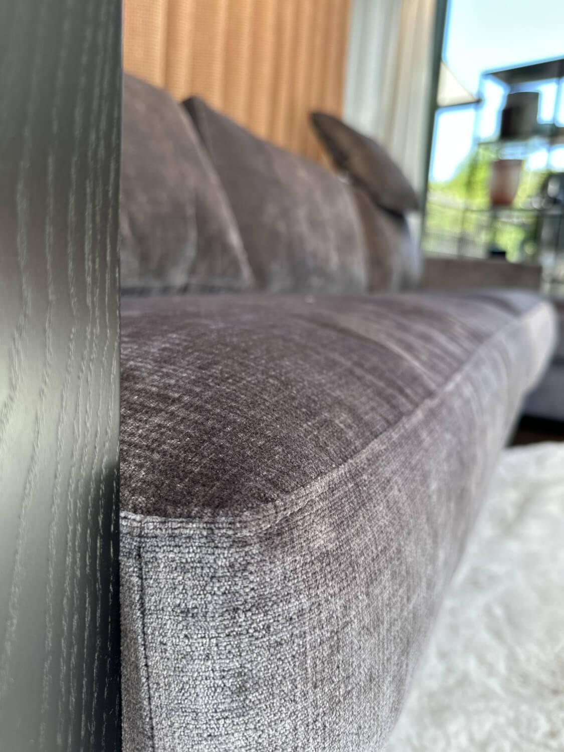 Bielefelder Werkstätten - Sofa Inspiration Stoff IP Fame IP1777 484 Grau Holzfuß Esche Schwarz Gebeizt - 5