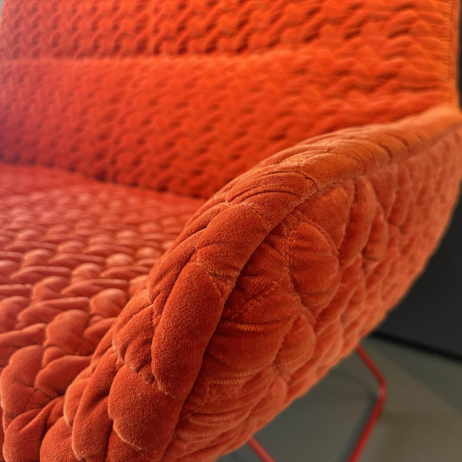 Freifrau - Sofa Leya Lounch Couch Stoff Velours Tresse Sunset 17229 6 Rot Orange Gestell RAL 3000 Feuerrot Rot - 2