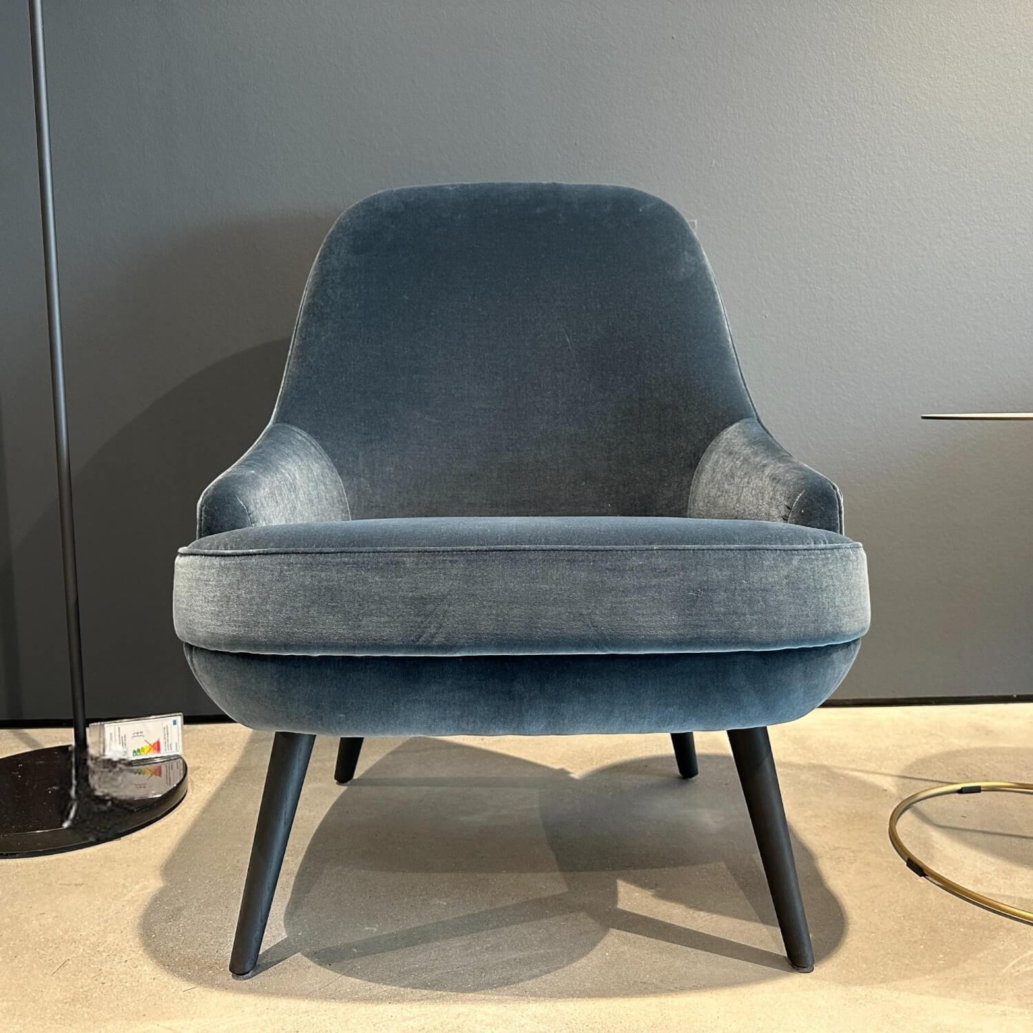 Walter Knoll - Sessel 376 10 Stoff Harald 2 182 Dark Jade Blau Füße Eiche Geflammt Geölt Mit Filzgleitern - 5