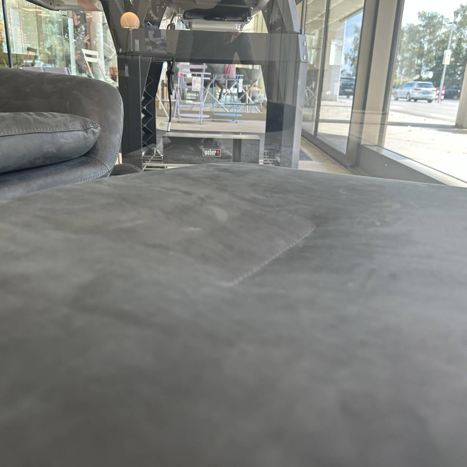 Leolux - Relaxsessel Caruzzo Leder Danza 100 Phantom Anthrazit Fuß Pure 4 Strahlig Aluminium Poliert Mit Hocker - 6