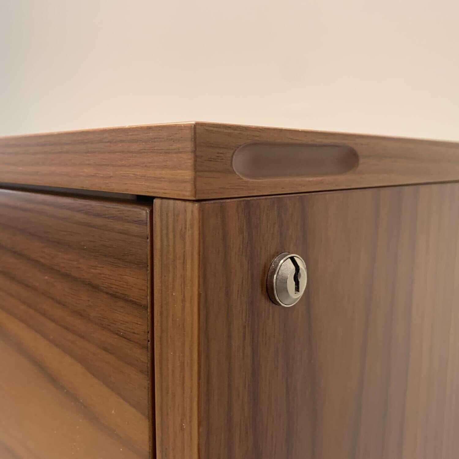 ClassiCon - Sekretär Orcus Echtholfurniert Nussbaum Klar Lackiert Leder Schwarz - 5