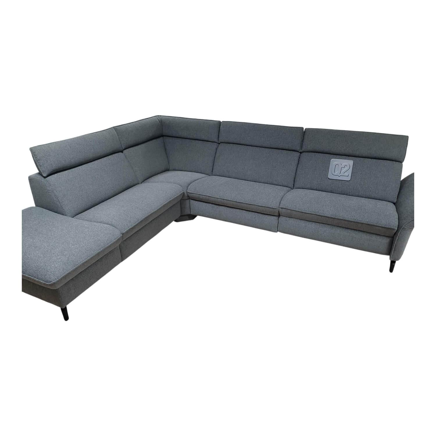 himolla - Ecksofa 1926 Stoff Q2 Melange Mare Grau mit Relaxfunktion - 1
