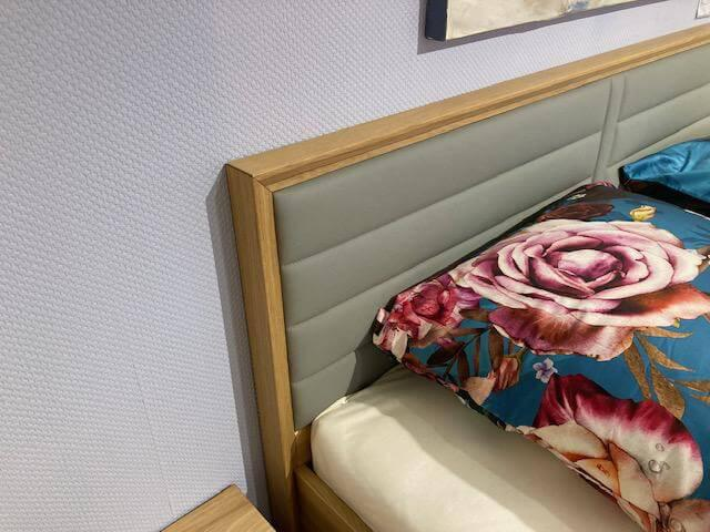 Lip Pohistvo - Schlafzimmer Lara Wildeiche Massiv Natur Geölt Glasfronten Grau - 3
