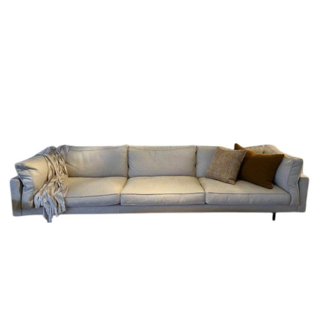 DePadova - Sofa Square 16 3-Sitzer Stoff Boston Grezzo Grau Füße Gunbarrel Grey Grau - 1