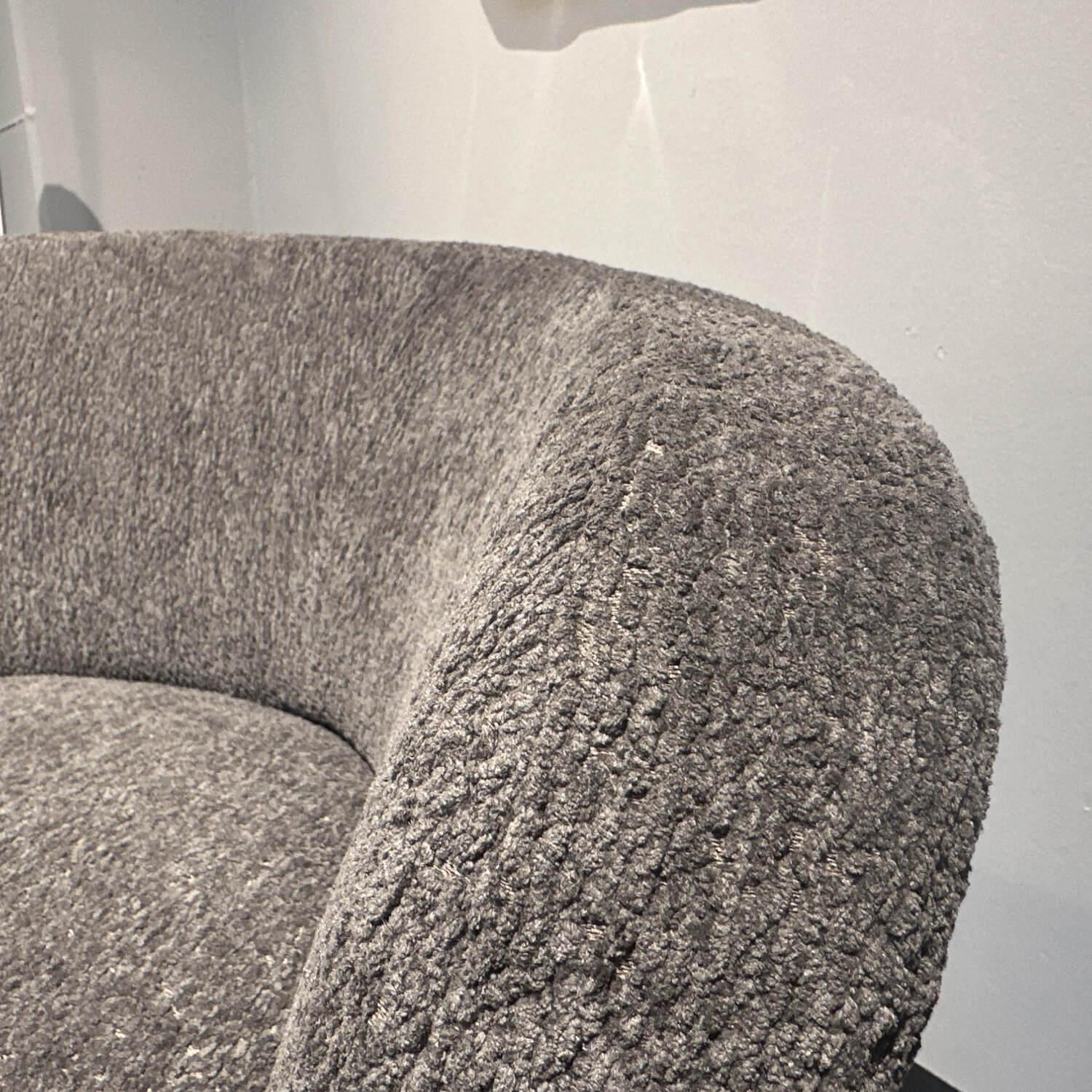 Meridiani - Sessel Joesphine Plain Stoff Chimbote 05 Grau Gestell Metall Schwarz Matt Lackiert - 5