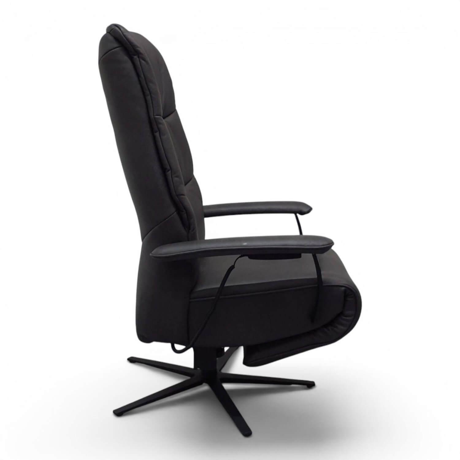 himolla - Sessel 7585 S Lounger L Leder 27 Eleganza Vektor Anthrazit Sternfuß Metall Anthrazit Mit Motorischer Verstellung - 6
