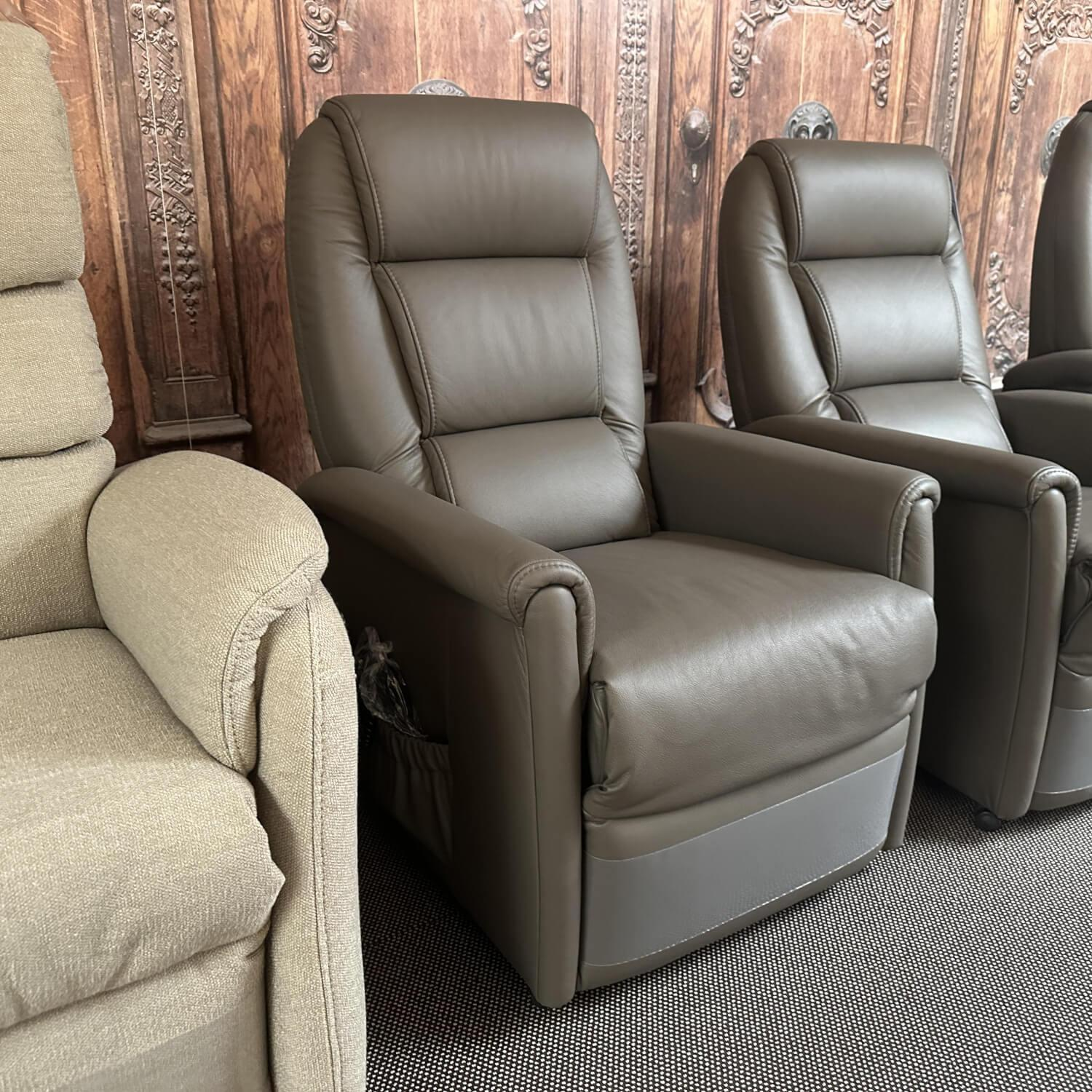 himolla - Relaxsessel 9773 Cumulus Quartett Leder 75 Torro Vulkan Braun Grau Inklusive Aufstehhilfe - 3