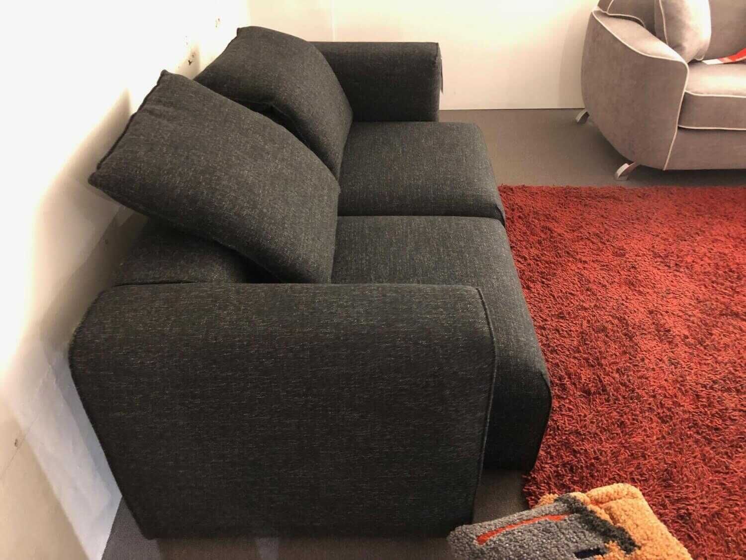 IP Design - Sofa Pure Elements Stoff Grau Zweisitzer mit 2 Kissen - 3