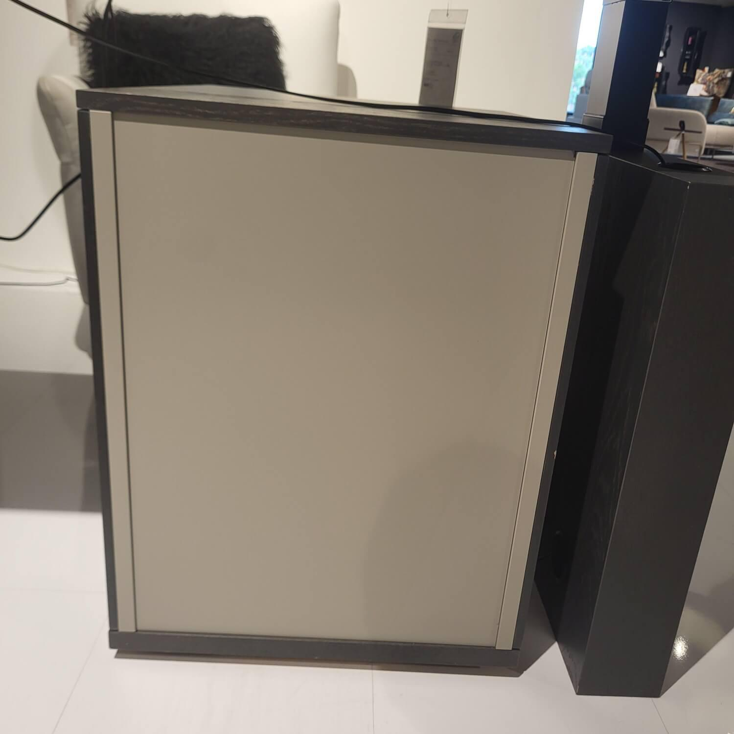 Musterring - Schreibtisch Kara Frame Platte Und Gestell Eiche Graphit Anthrazit Furniert Inklusive Rollcontainer Lack Platingrau - 6