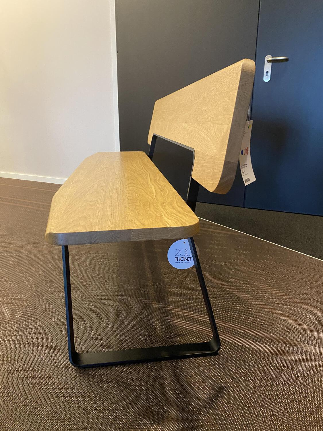 Thonet - Bank S 1095 Massivholz Esche Natur Gestell Schwarz Strukturpulver - 4