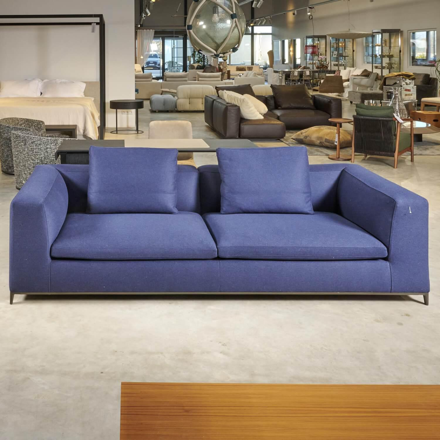 B&B Italia - Sofa MICHEL CLUB Stoff SERRA Marinenblau 2025850 Gestell Schwarz - 9