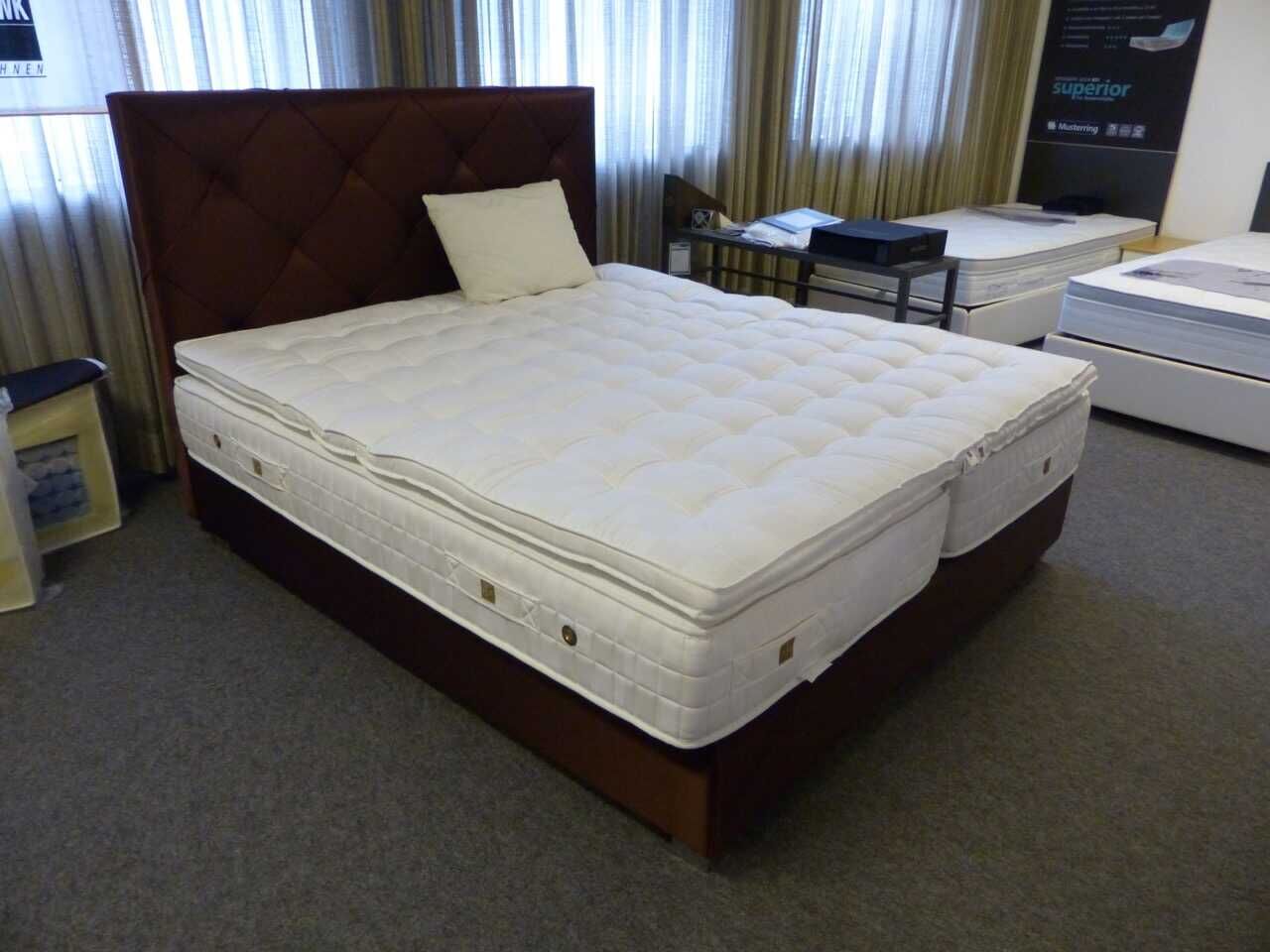 Treca Interiors - Boxspringbett Chloe Stoff Braun - 5