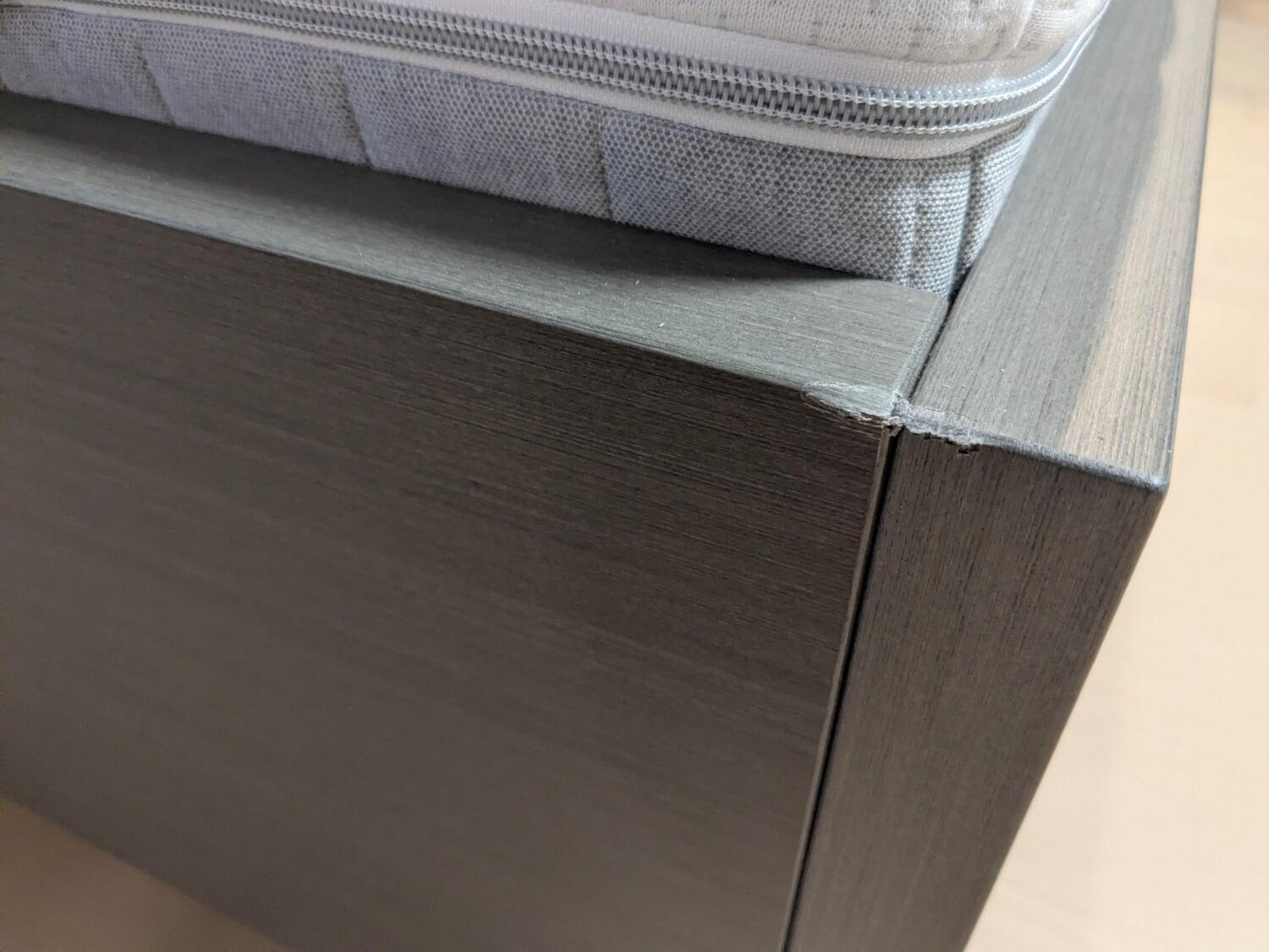 Musterring - Polsterbett Kara Frame Feinschliff Grigio Stoff Trend Cord 2 Rot ohne Lattenrost ohne Matratzen - 5