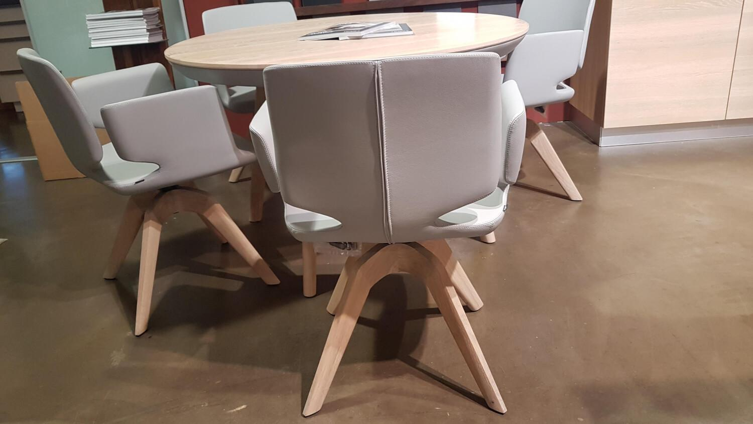 Team 7 - Essgruppe Tisch Flaye mit 4 Stühlen Aye Eiche Weißöl Massiv - 6