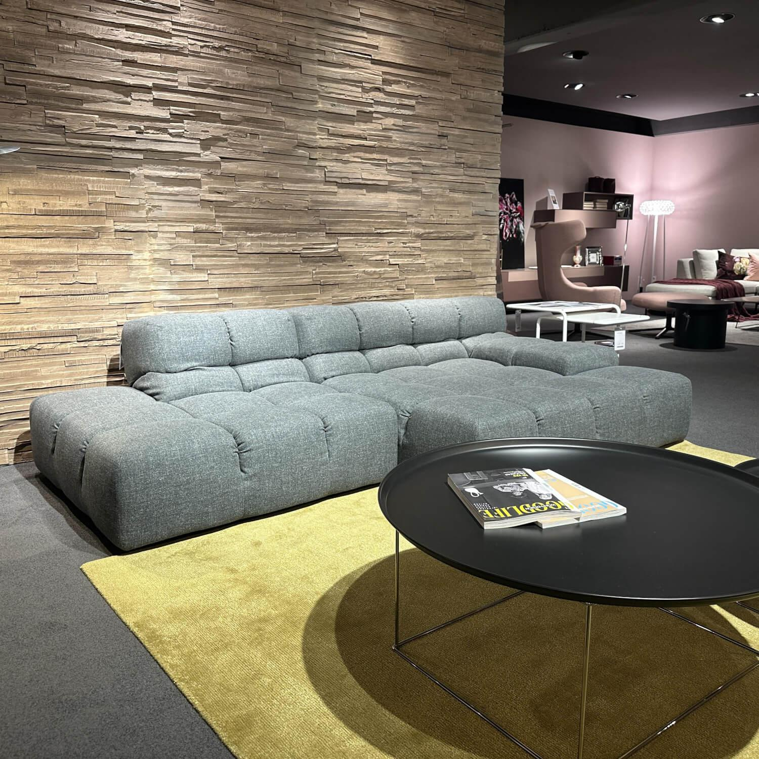B&B Italia - Ecksofa Tufty-Time Bezug Stoff Lube Schiefer Grau Gestell Schwarz 0154N - 2