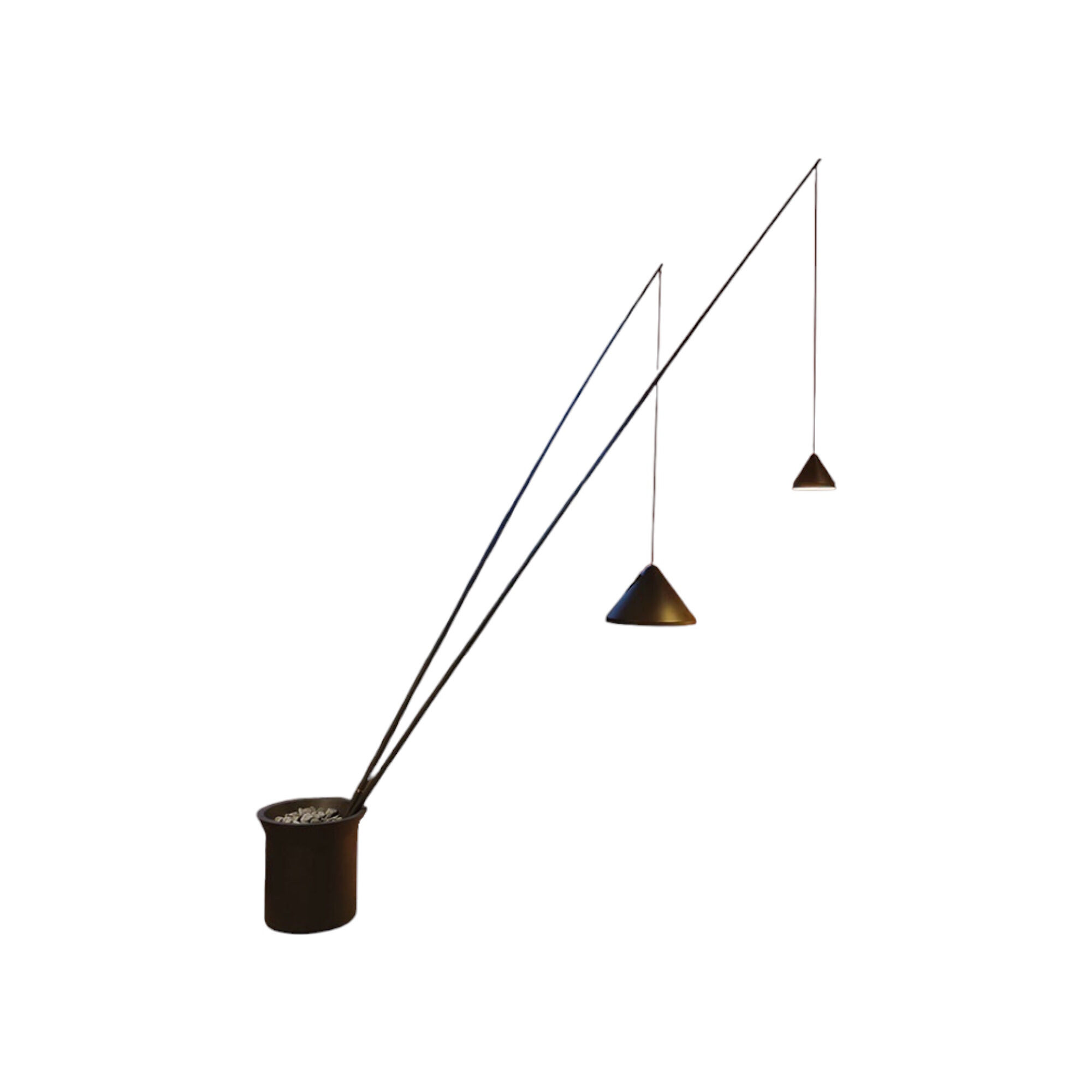 Vibia - Stehleuchte North Aluminium Kohlefaser Schwarz Inklusive LED Leuchtmittel - 1