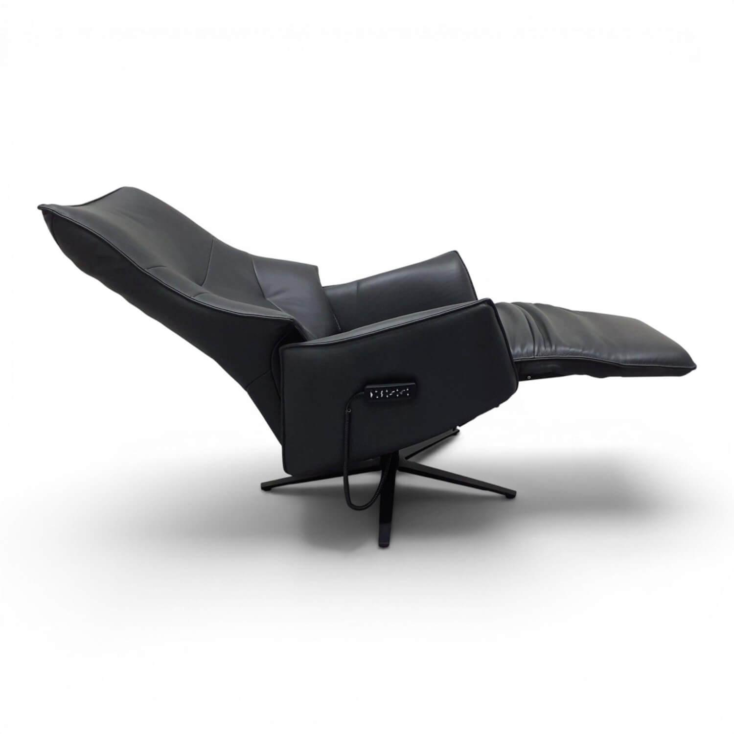 himolla - Sessel 7937 S Lounger Leder 35 Mariposa Mountain Schwarz Sternfuß Metall Anthrazit Mit Motorischer Verstellung - 3