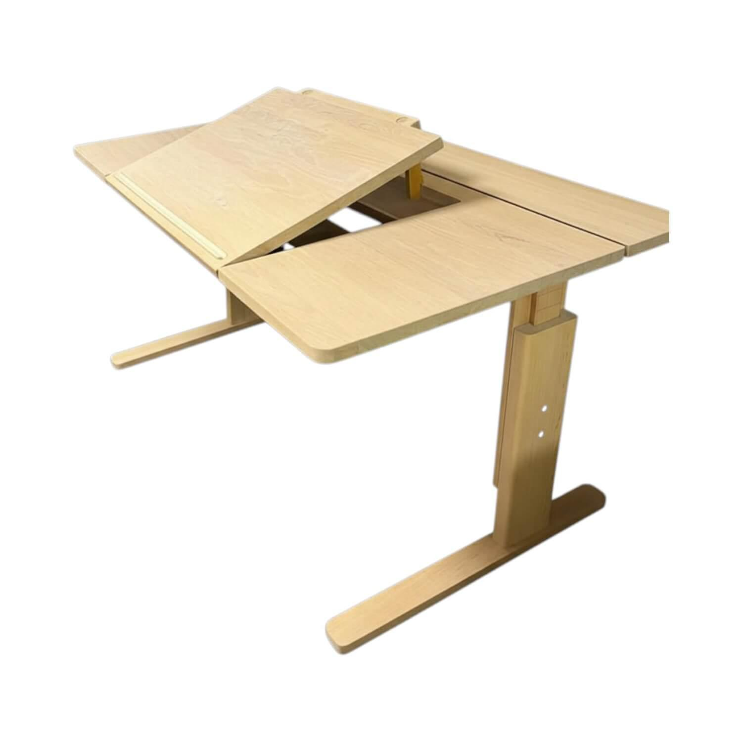 Team 7 - Schreibtisch Kids Erle Naturöl Weiß Mit Kabelklappe Und Plattenneigung - 1