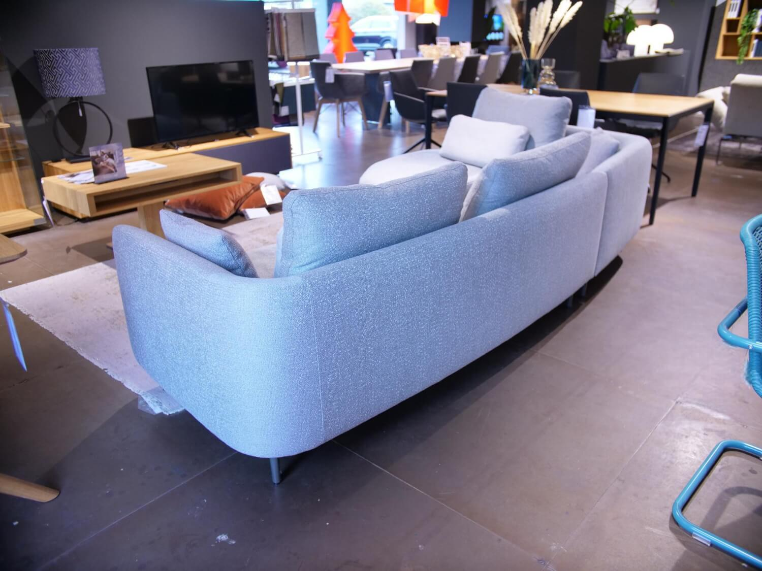 Rolf Benz - Ecksofa Kumo 555 Stoff 22 500 Grüngrau Gussfuß Aluminium RAL 7022 Umbragrau Pulverbeschichtet Mit Rückenkissen - 5