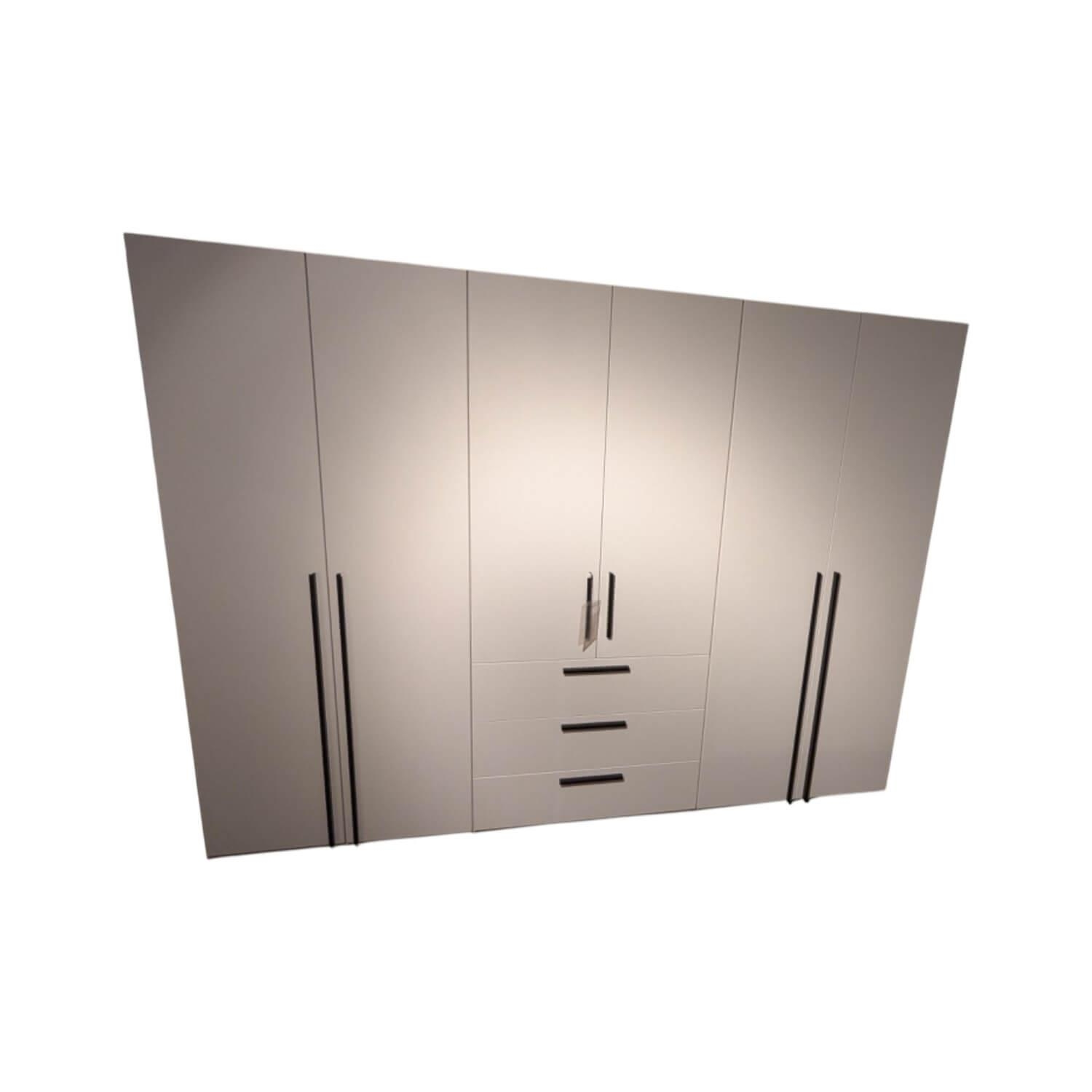 Nolte - Schrank Horizont 100 P9 Polarweiß Weiß Innen Leinenoptik Twist - 1