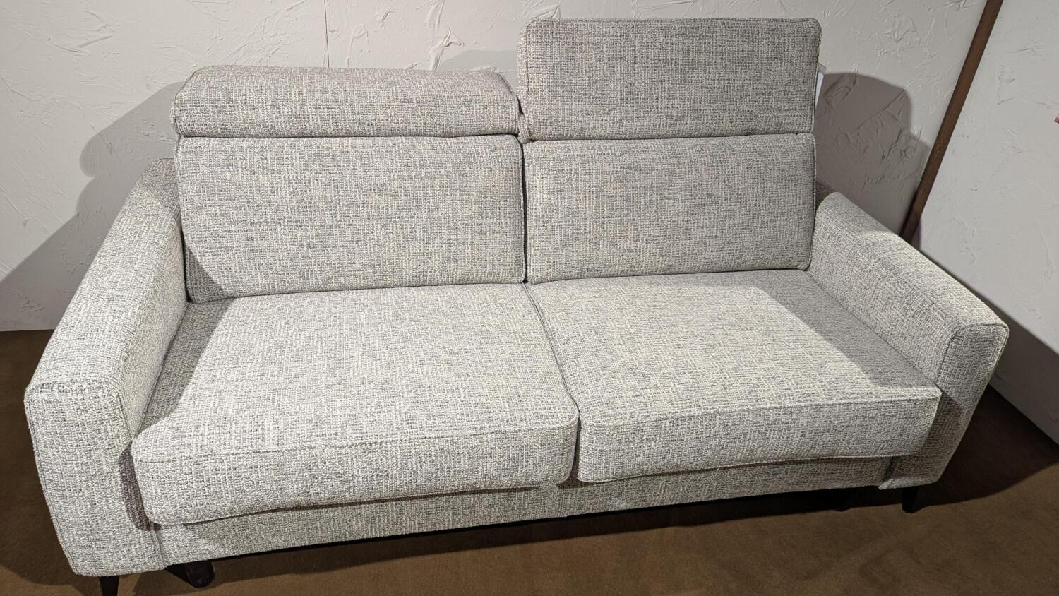 Restyl - Schlafsofa Enya Stoff 2-7074 Grau Füße Schwarz - 7