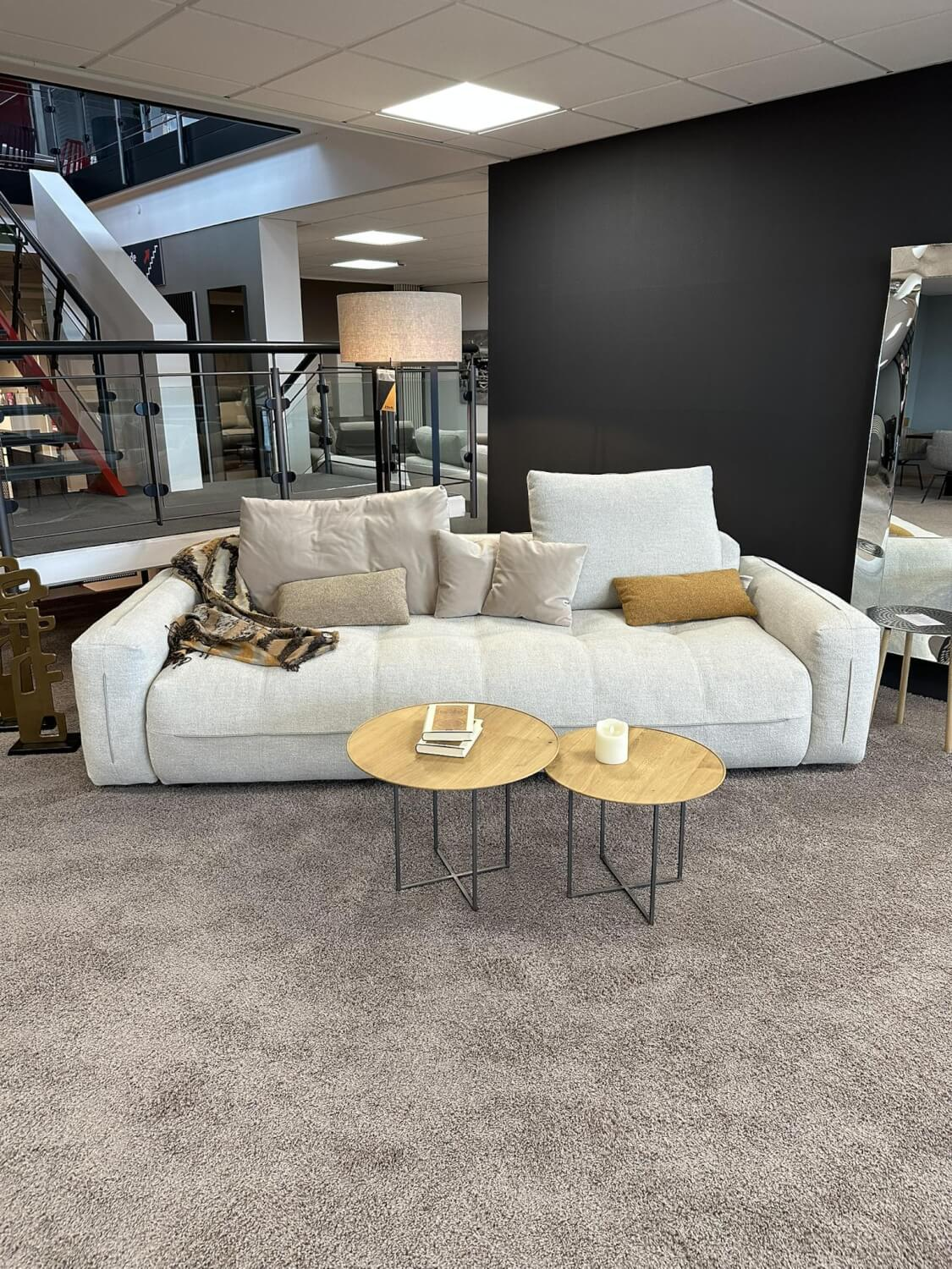 Rolf Benz - Sofa Moyo Stoff 24.159 Kieselgrau Grau Keder Seidengrau Grau Mit 6 Kissen Und 1 Plaid - 3