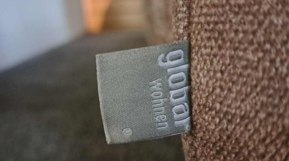 Natura - Ecksofa Jacksonville Stoff Yelda Taupe Grau Füße Eiche Geölt mit Verstellfunktionen - 2