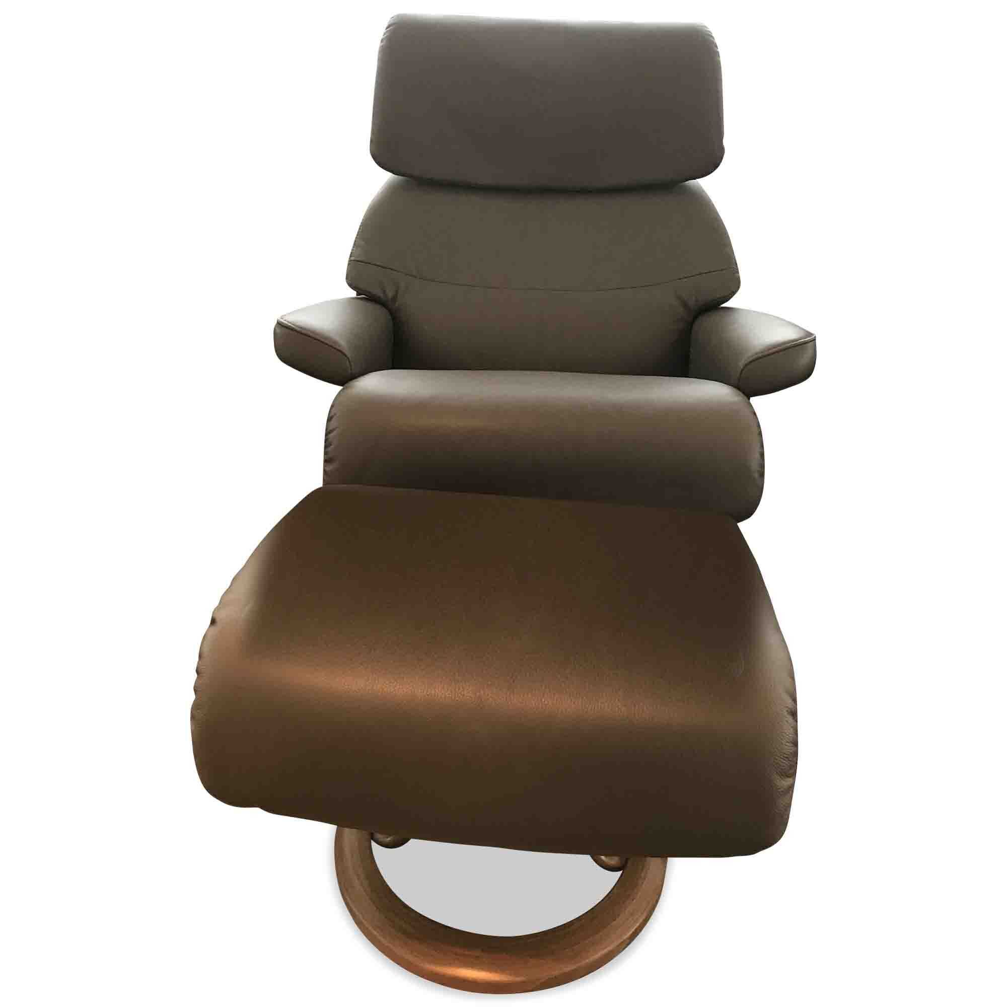 070-02-00206a Stressless - Sessel Capri L Leder Grau Paloma Classic mit Hocker - 1
