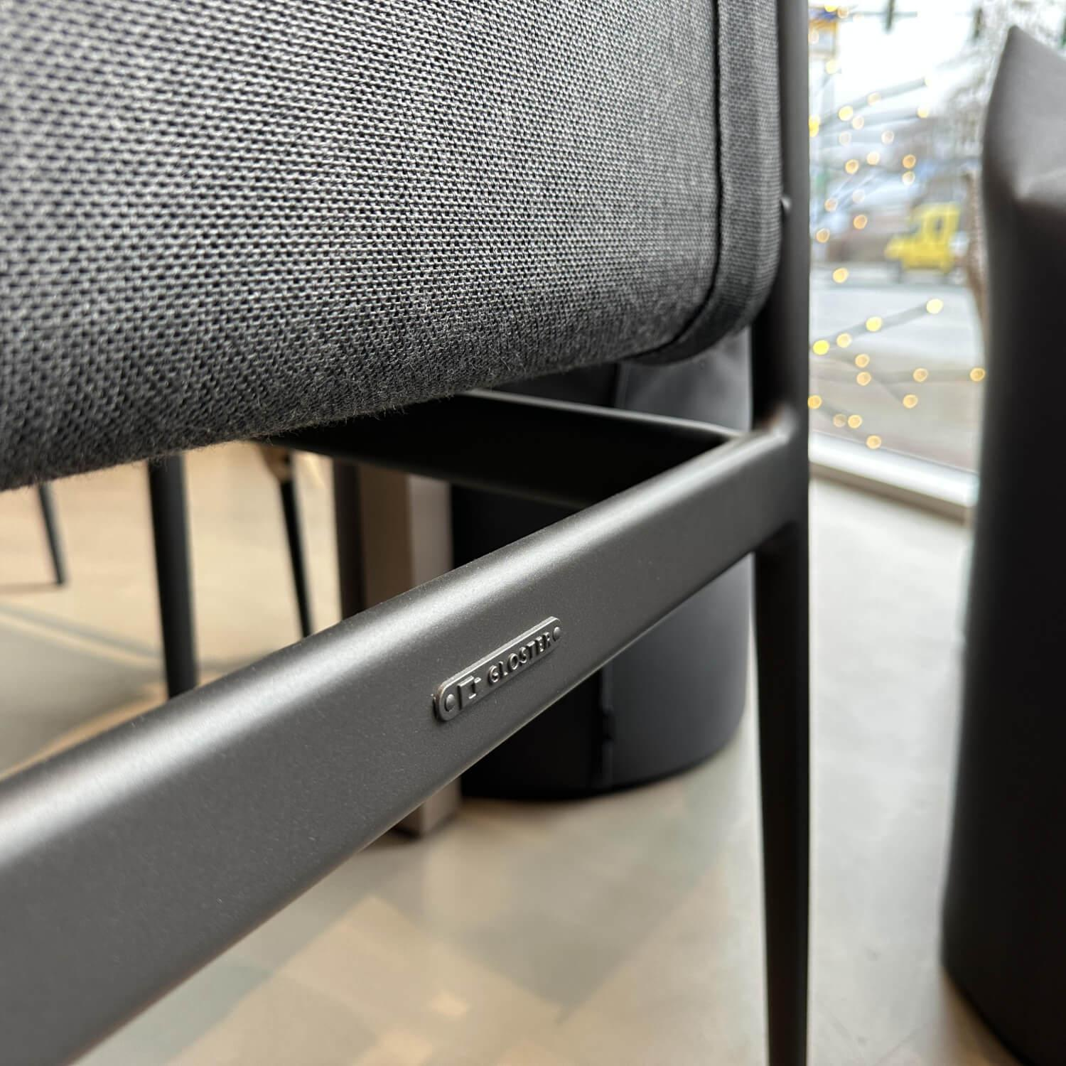 Zumsteg - Essgruppe Portofino Und Gloster 180 Platte Dekton Black Beauty Schwarz Gestell Aluminium Stuhl Textil Schwarz - 5