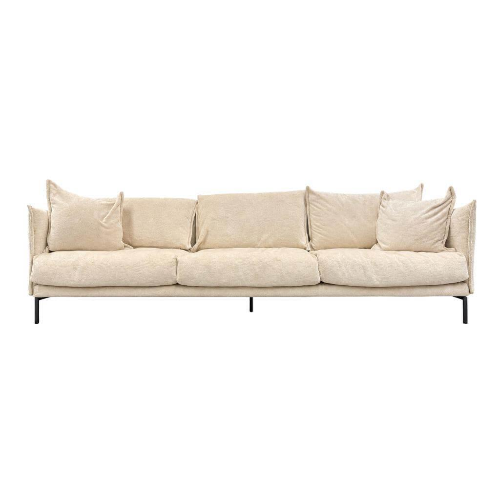 Moroso - Sofa Gentry Stoff A8825 Yeti 02/14 Creme Füße Metall Schwarz - 1