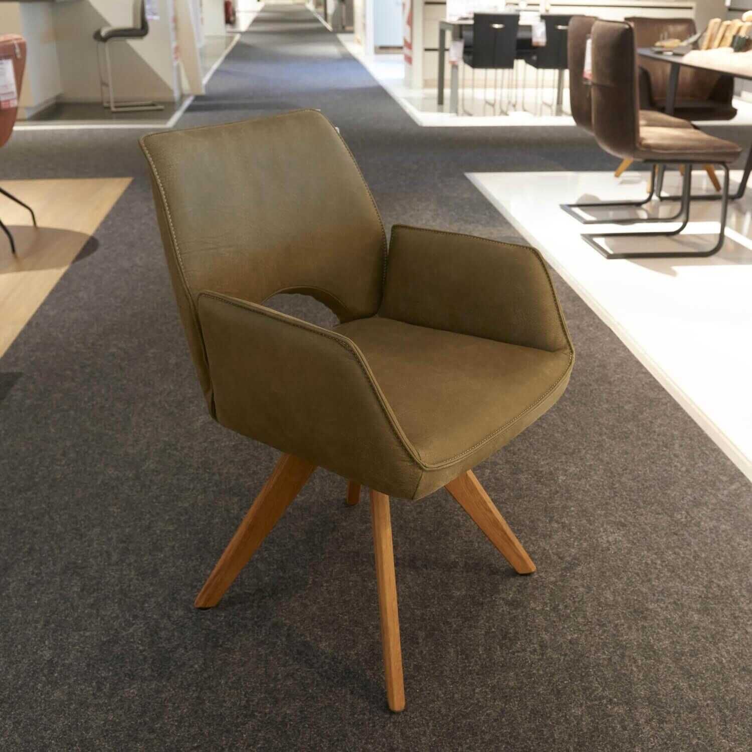 Koinor - Essgruppe Tisch T1005 Eckbank Fraim mit 3 Stühlen S2207 Leder A-India Verde - 11