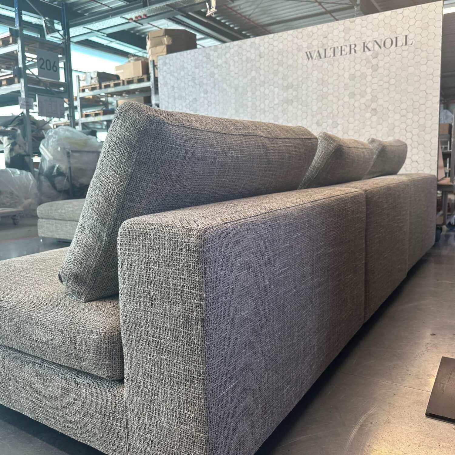Walter Knoll - Ecksofa Living Landscape 755 Stoff Weave 7755 Shadow Grau Beige Sockel Buche Schwarz Lackiert Mit Kunststoffgleitern - 5