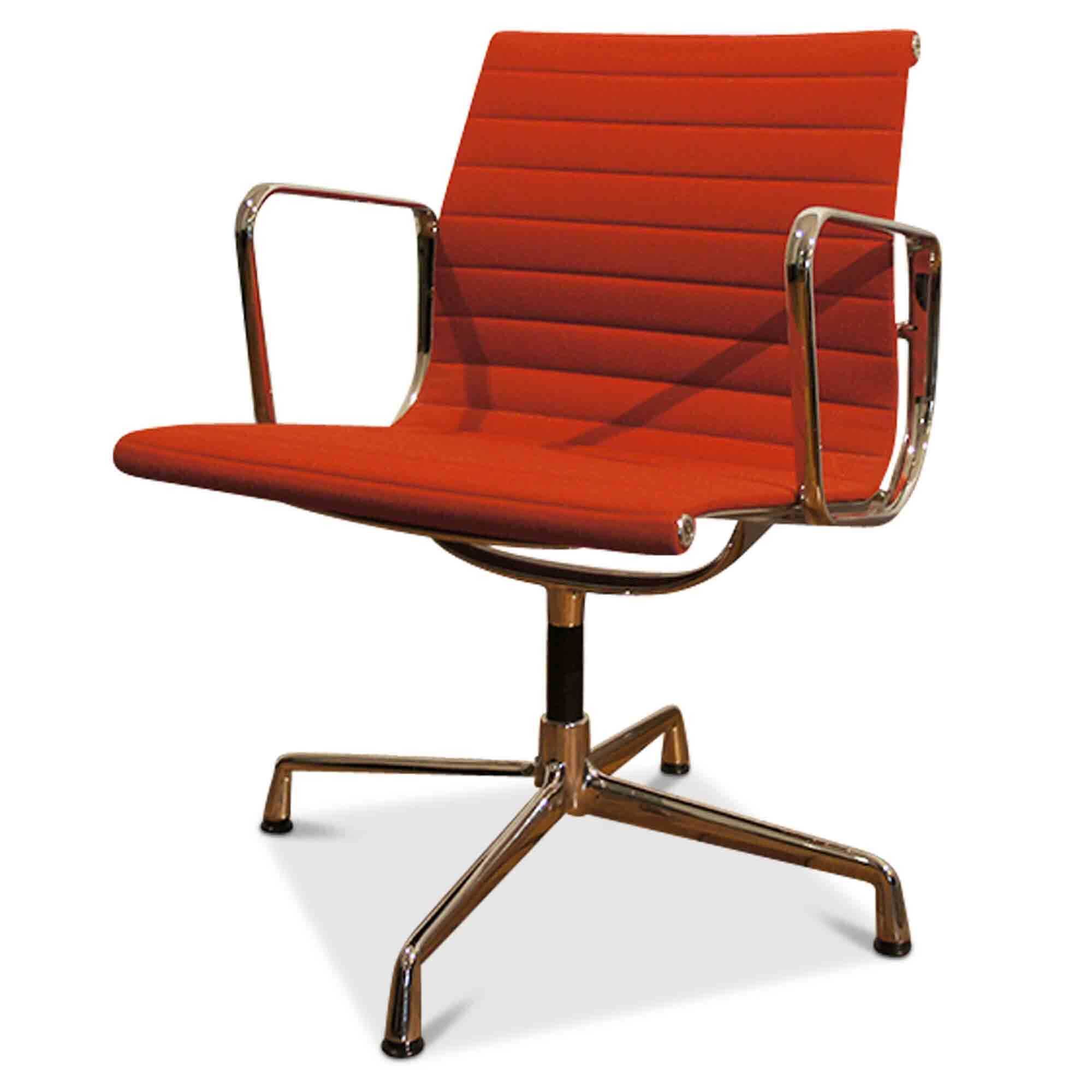Vitra - Armlehnstuhl EA 108 Stoff Rot Drehbar Ausstellungsstück - 1