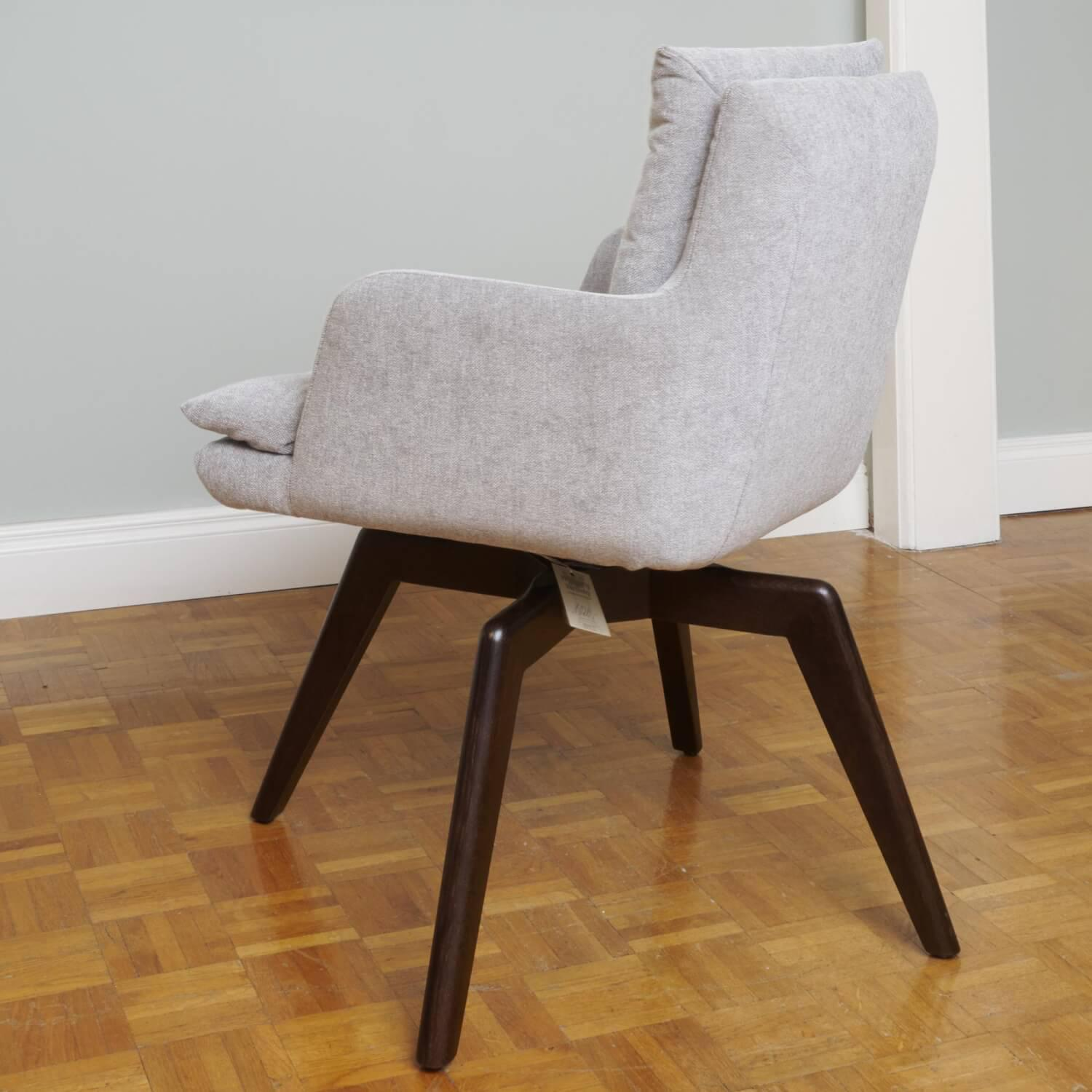 IP Design - 4er-Set Stuhl Soulmade Dining Stoff Tommy 1783-180 Grau Gestell Eiche Wengefarbig - 6