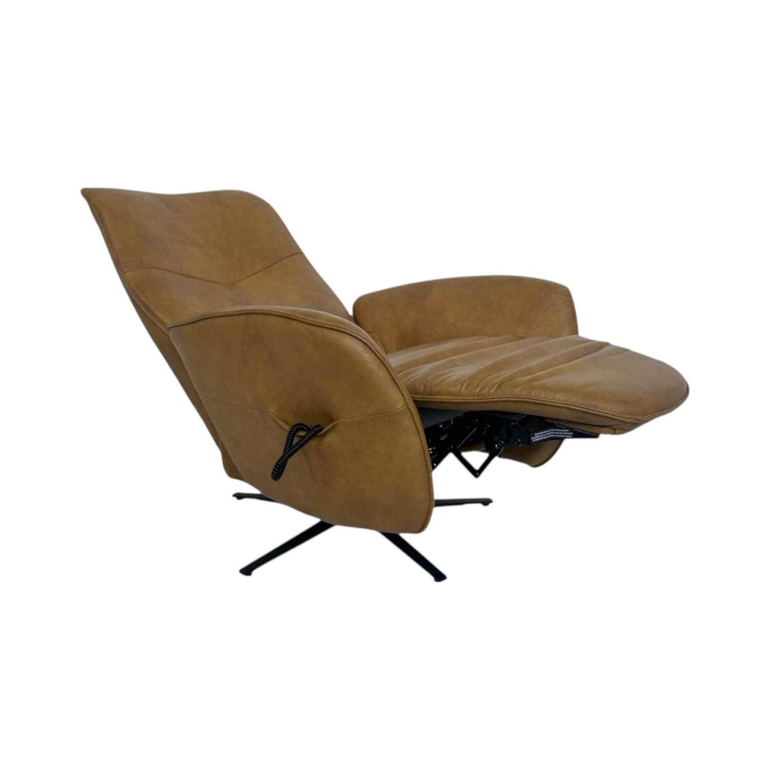 himolla - Relaxsessel 7928 Easyswing M Longlife Leder Eleganza Mais Braun Sternfuß Edelstahloptik Drehbar - 1