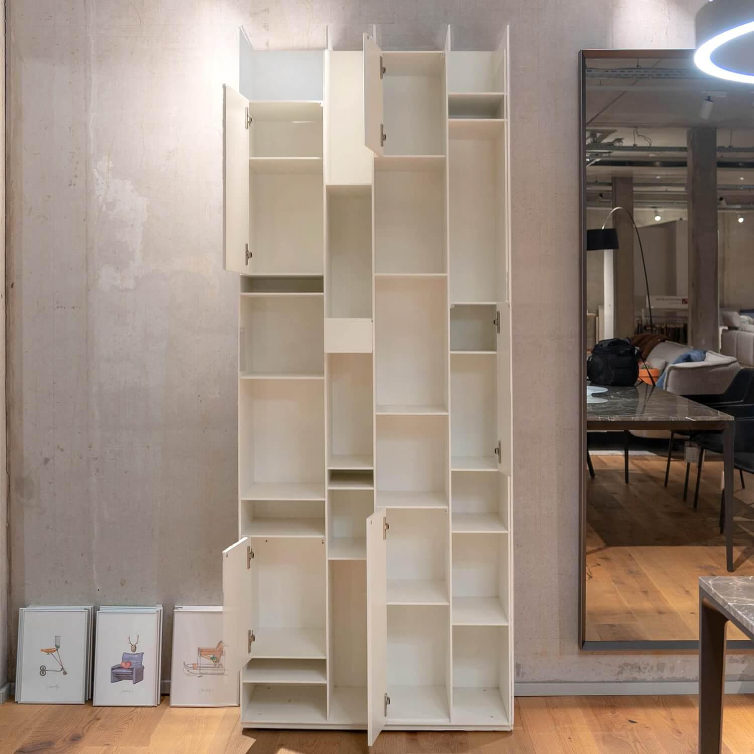 MDF Italia - Regalsystem Random Box Holzfurnier Esche Weiß Mit Verstellbaren Füßen - 4