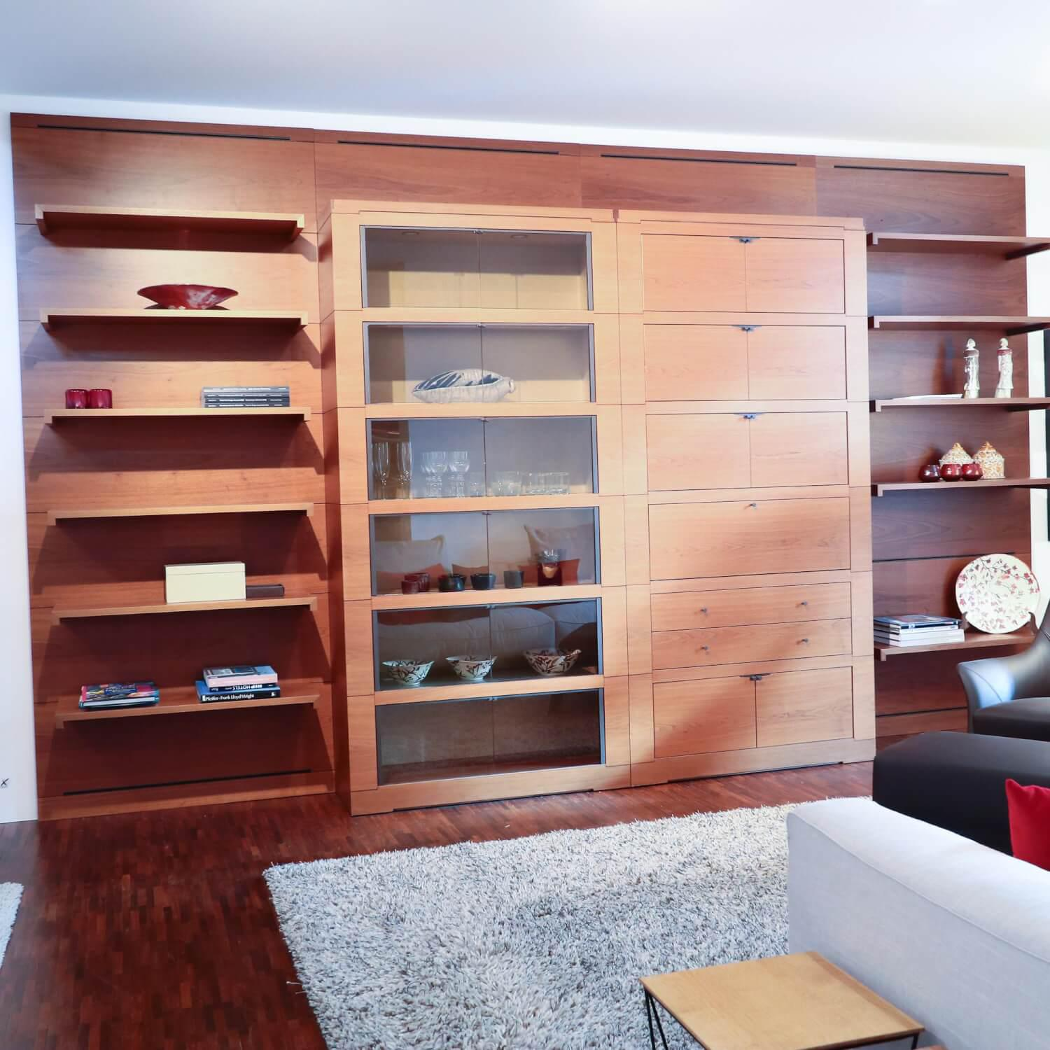 Giorgetti - Wohnwand Oli Akrylbeizung Nussbaum - 7