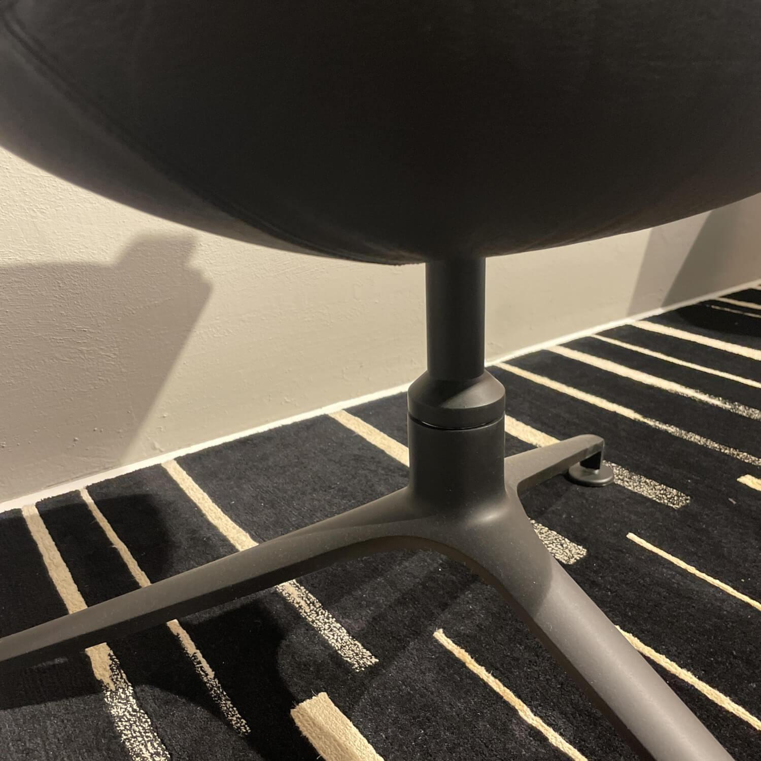 Walter Knoll - FK Schalensessel Safari Leder Gestell Schwarz Pulver Beschichtet Drehbar 360° - 3