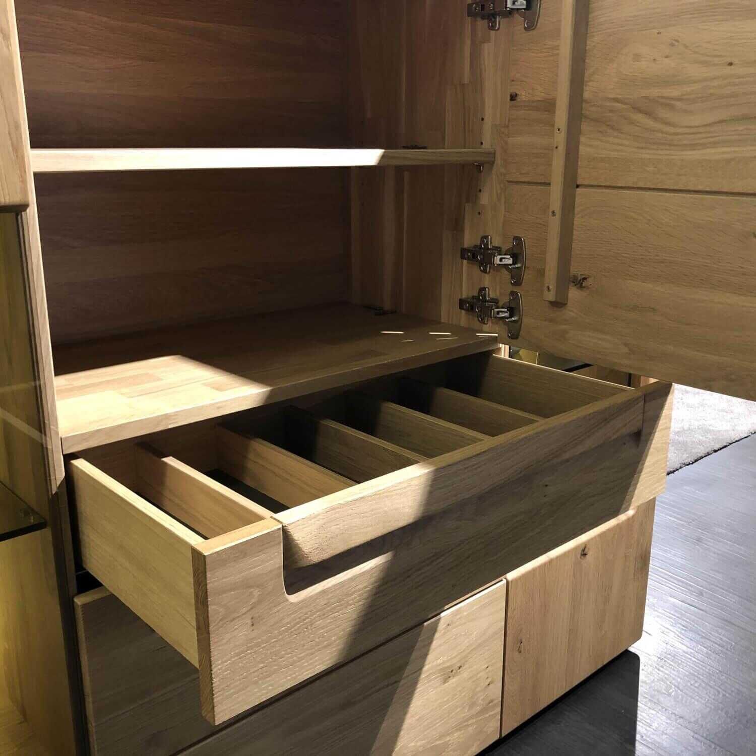 Valmondo - Highboard Valmondo Naseris Europäische Wildeiche Soft Gebürstet Massiv - 4