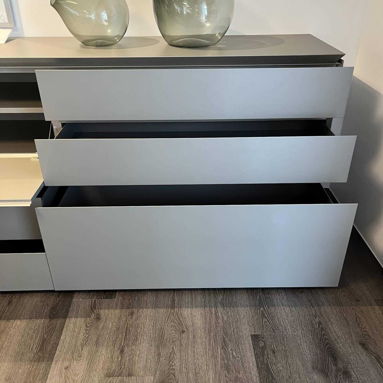 Interlübke - Sideboard just Cube Bold Lack Silbergrau Metallic M11 - 6