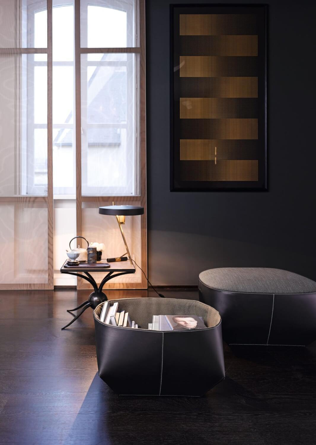 Walter Knoll - Korb Isanka 192 B1 Korpus Leder Saddle Coffee Schwarz Innen Stoff Harald Mineral Braun Mit Teflongleitern - 3