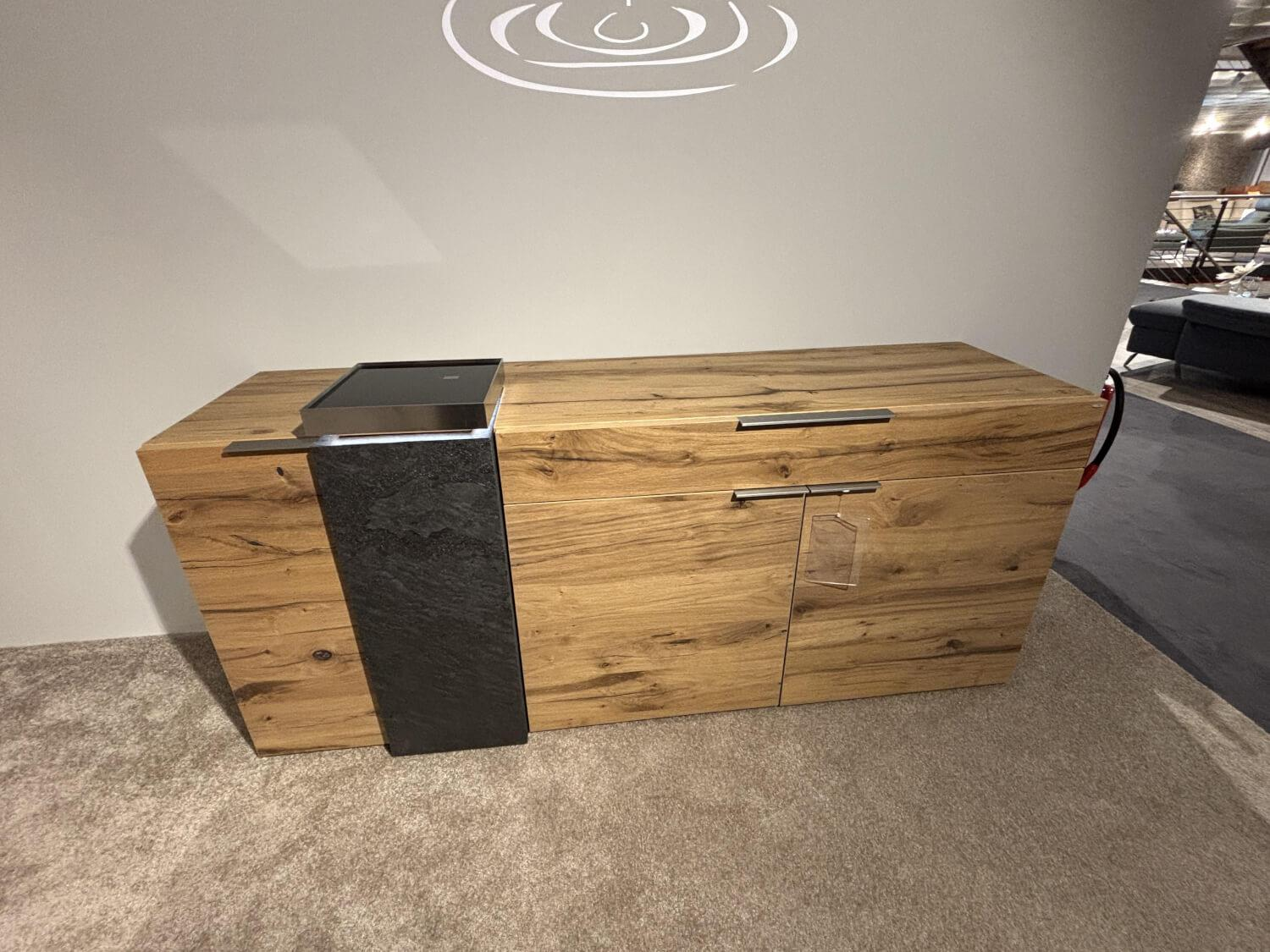 Voglauer - Sideboard V-Alpin Eiche Altholz Akzent Anthrazit mit Beleuchtung - 4