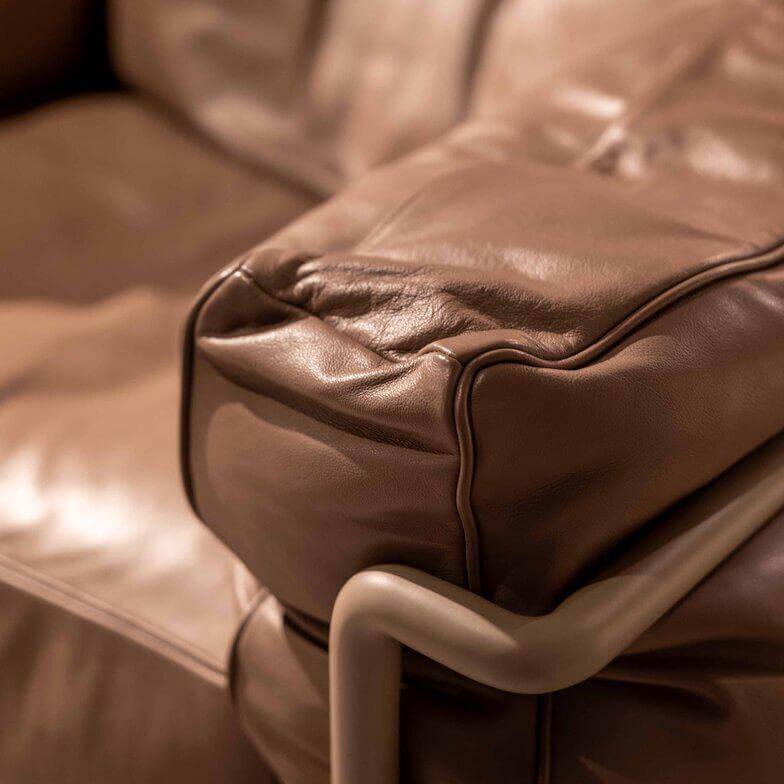 Cassina - Sessel LC3 Leder 13Y276 Braun Gestell Schlamm Braun Matt Lackiert - 2