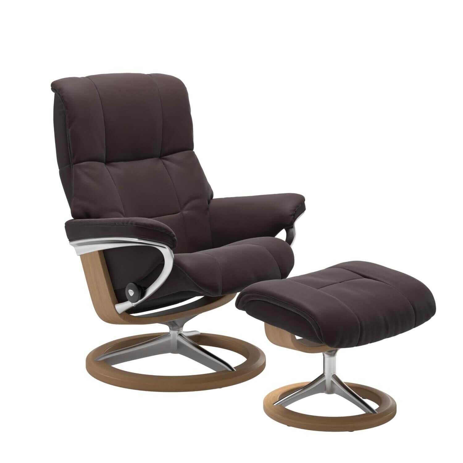 Stressless - Stressless Mayfair M Signature Base Leder Paloma Chocolate mit Hocker - 1