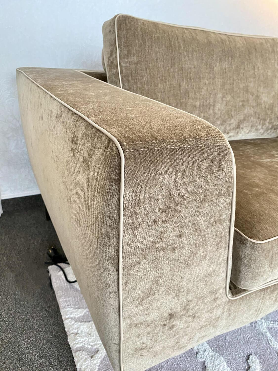 Christine Kröncke - Corner sofa Lord Cover fabric Eloy 1-1283-020 Fango light brown Frame metal smoke brown - 2