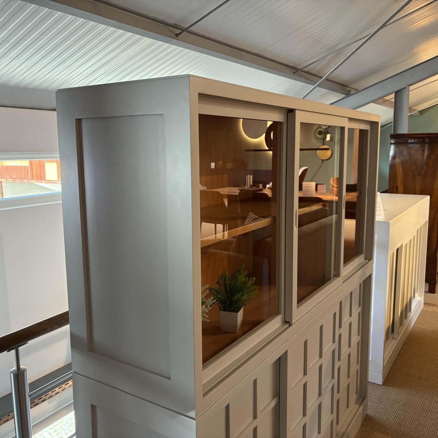 Marktex - Vitrine 6280-02 Multimodus Pinie Bicolor Farbig Lasiert Grau - 4