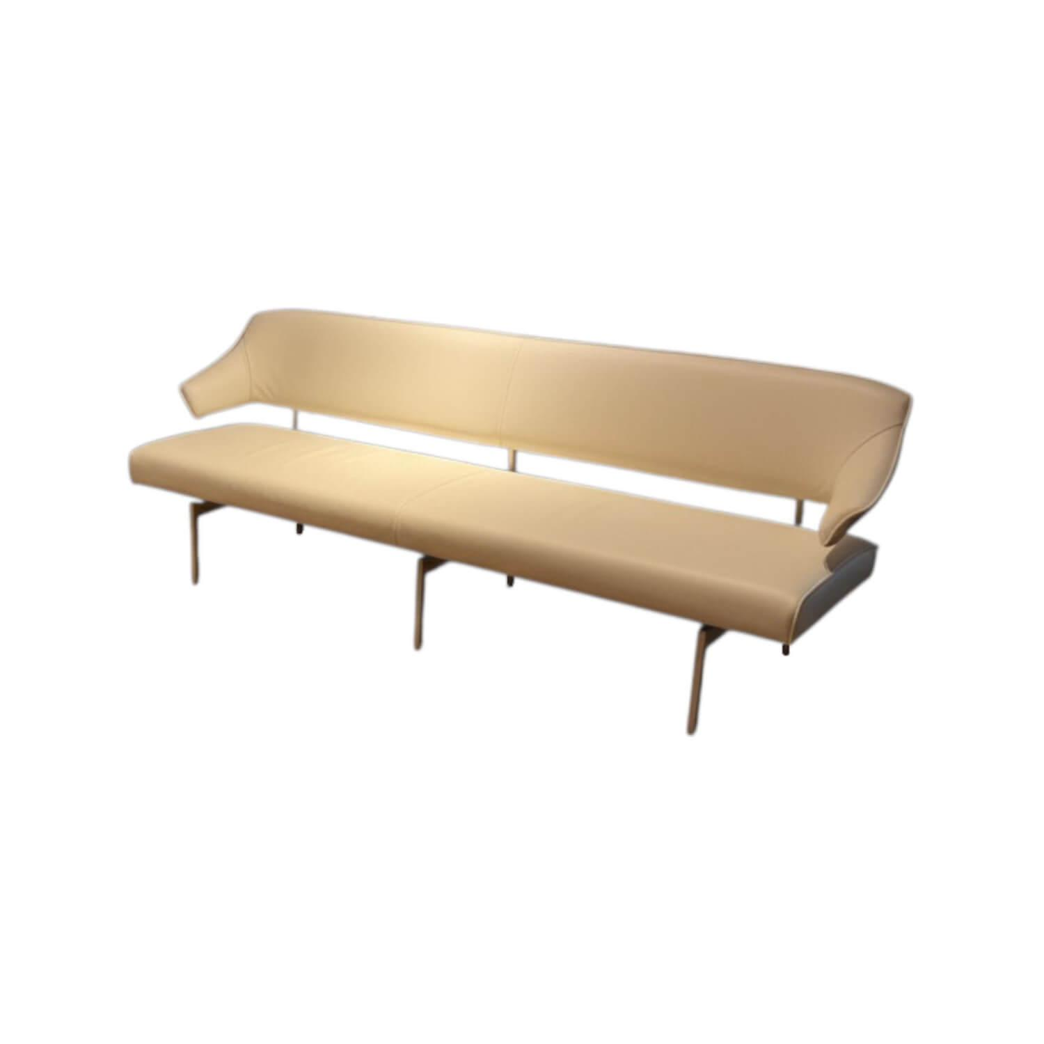 himolla - Bank Dining 1470 Leder 27 Longlife Mimosa Fragrance Beige Gestell Metall Beige Pulverbeschichtet - 1