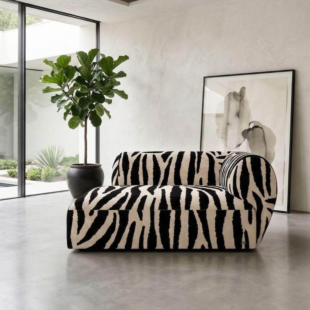 Bretz - Récamière Modulares Sofasystem Tharuun Xre 100 Stoff 67 8046 Zebra - 2